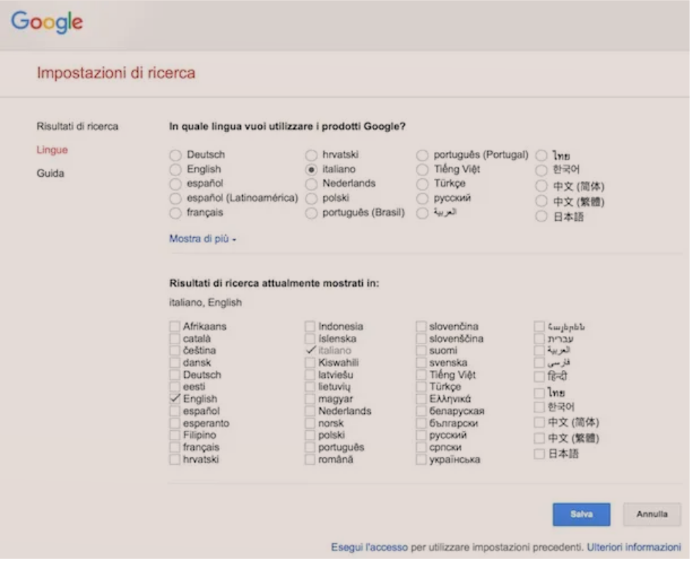 Si te ndryshosh gjuhen ne Google