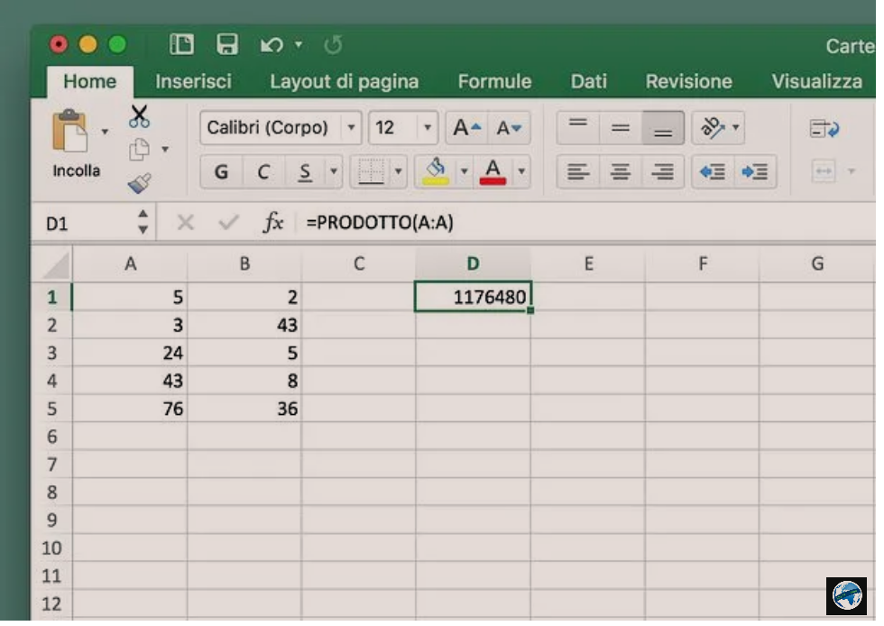 Si te shumezosh ne Excel 