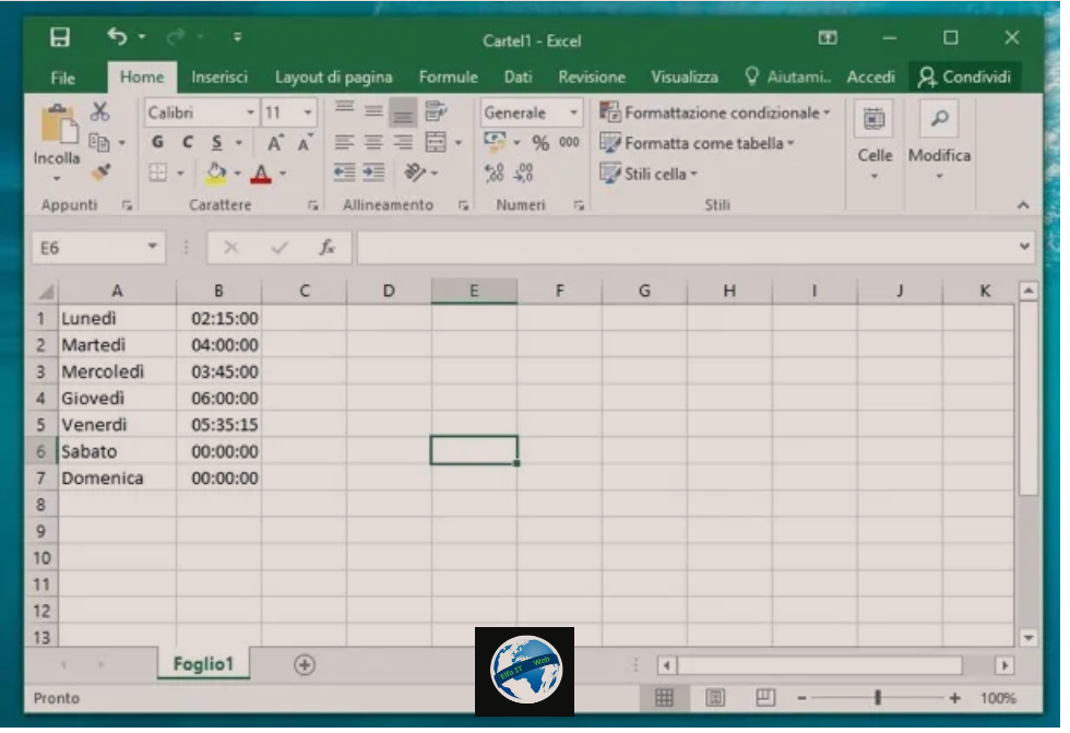 Si te mbledhesh oret ne Excel