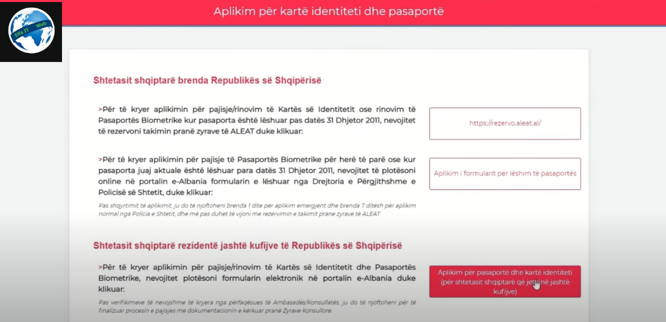 Si te aplikosh per pasaporte karte identiteti jashte shtetit