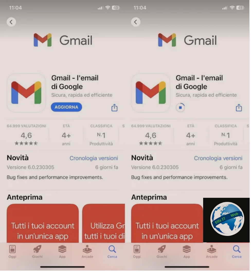 Si te perditesosh update Gmail 