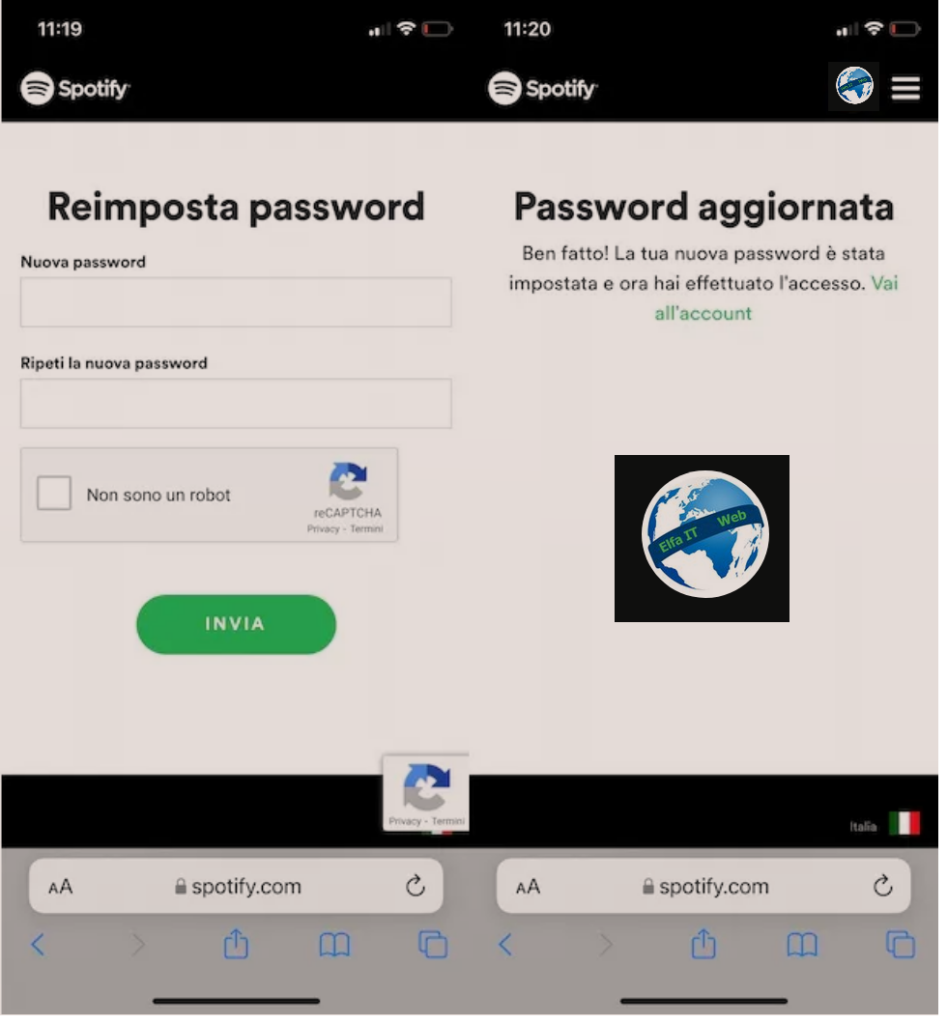 Si te rikuperosh gjesh ndryshosh password Spotify
