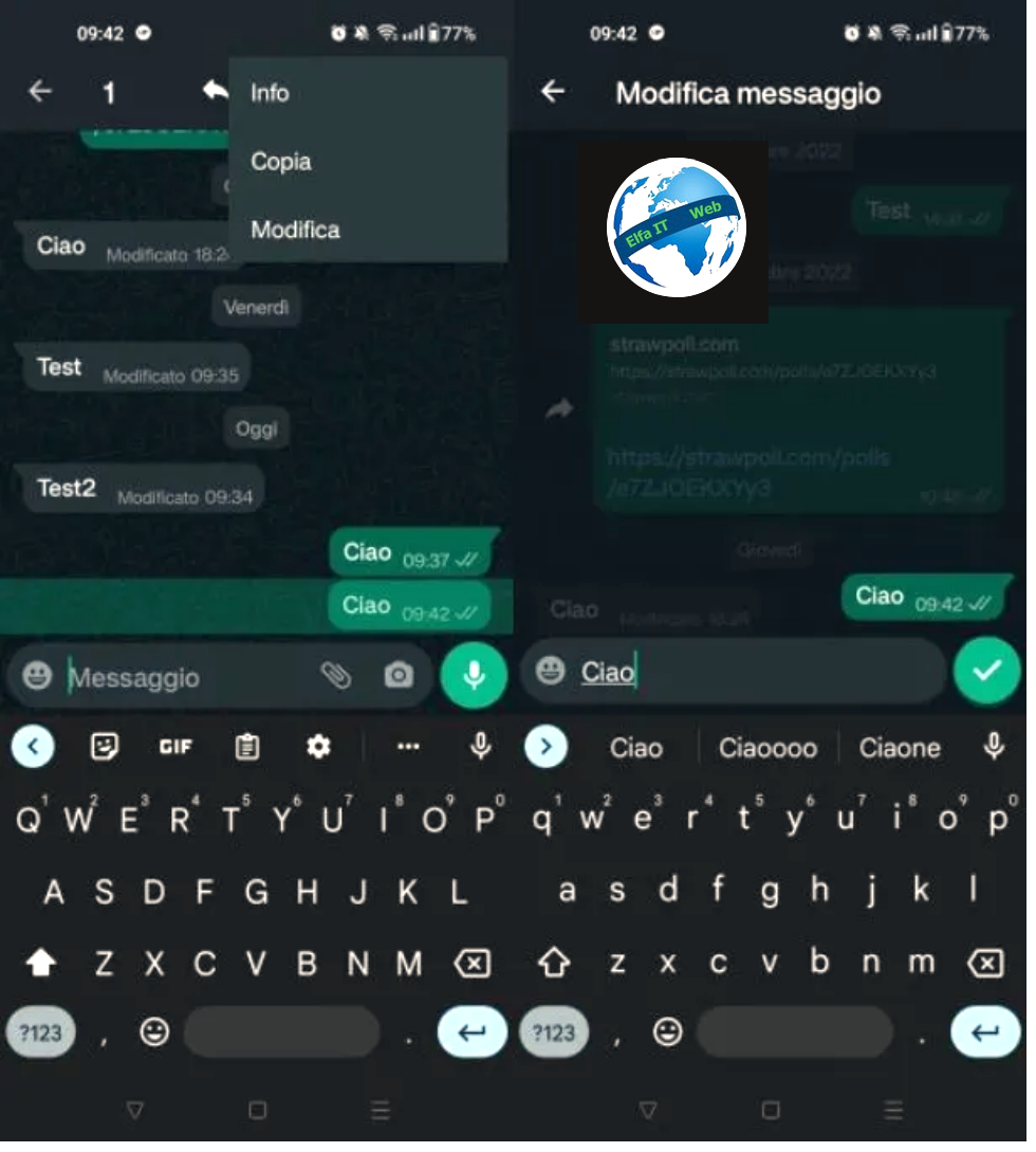 Si te modifikosh mesazhet e derguara ne WhatsApp